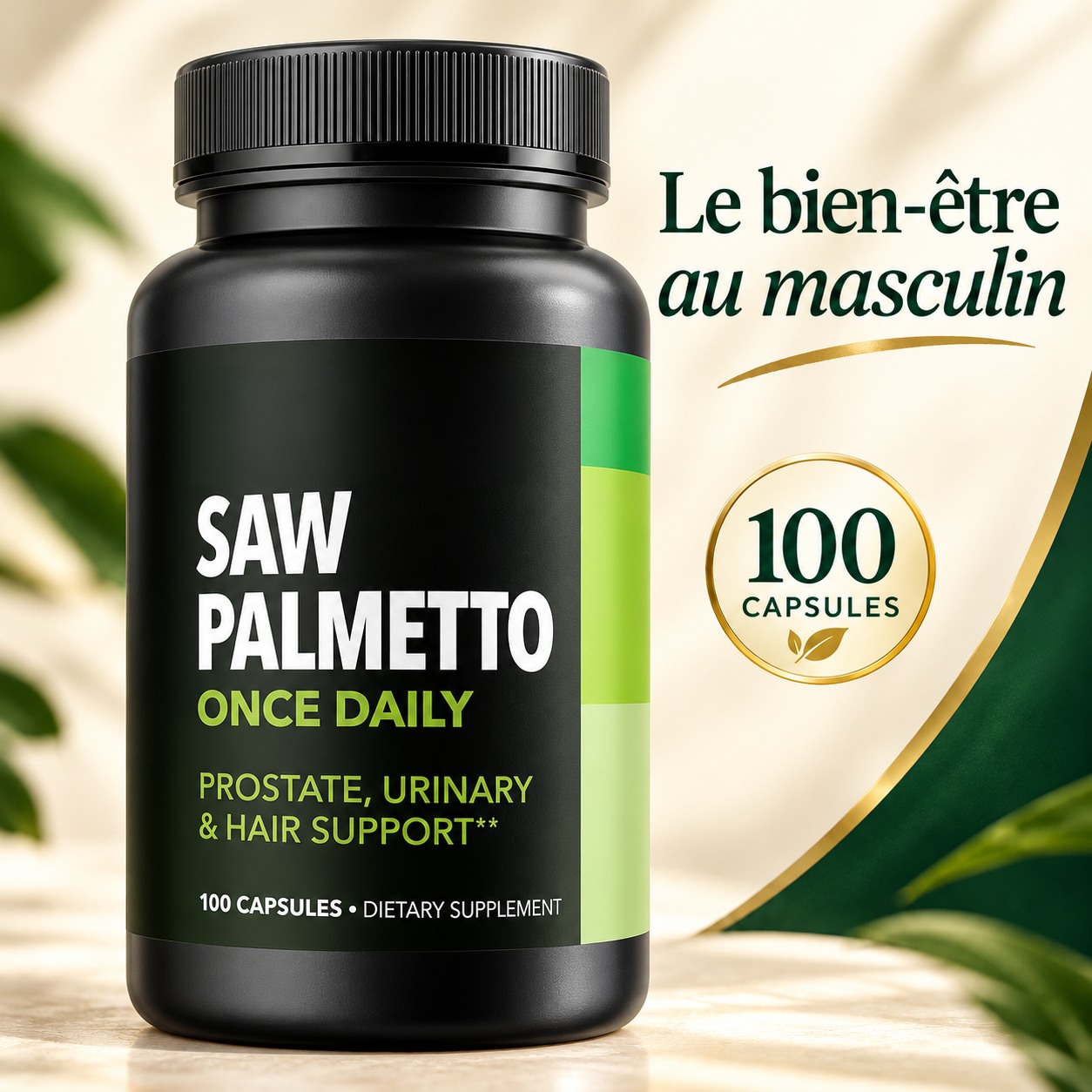 Saw Palmetto — Le bien-être au masculin, 100 capsules